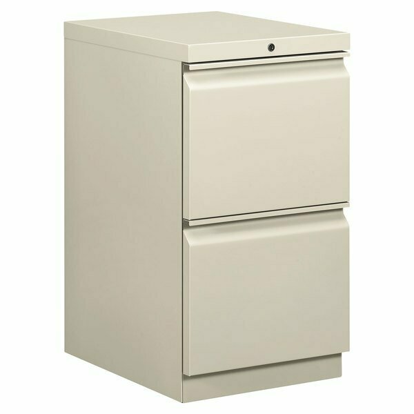 Hon 33820RQ Efficiencies Light Gray Steel Two-Drawer Mobile Pedestal File Cabinet 328HON3820RQ